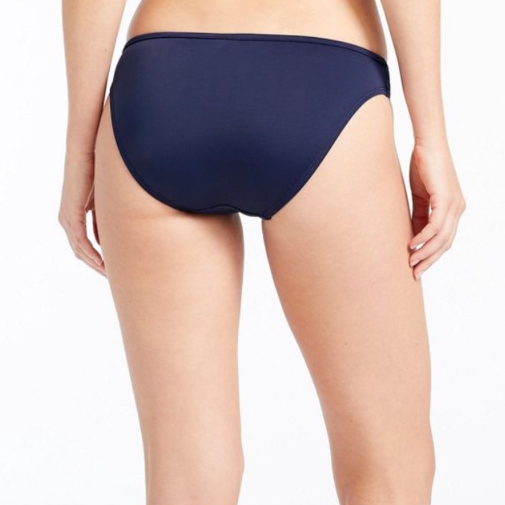 L.L.Bean Mid Rise Bikini Bottom - Navy size 16